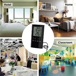 Digital Indoor Outdoor Street Thermometer in/Out Room Temperature Meter Instrument LCD Display for Home Office
