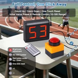 JIAWANSHUN Digital Tally Counter,2.3" Large Display,Count Up/Down & Reset