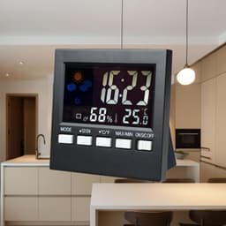 Thermometer Clock Alarm Household Humidity Temperature Meter