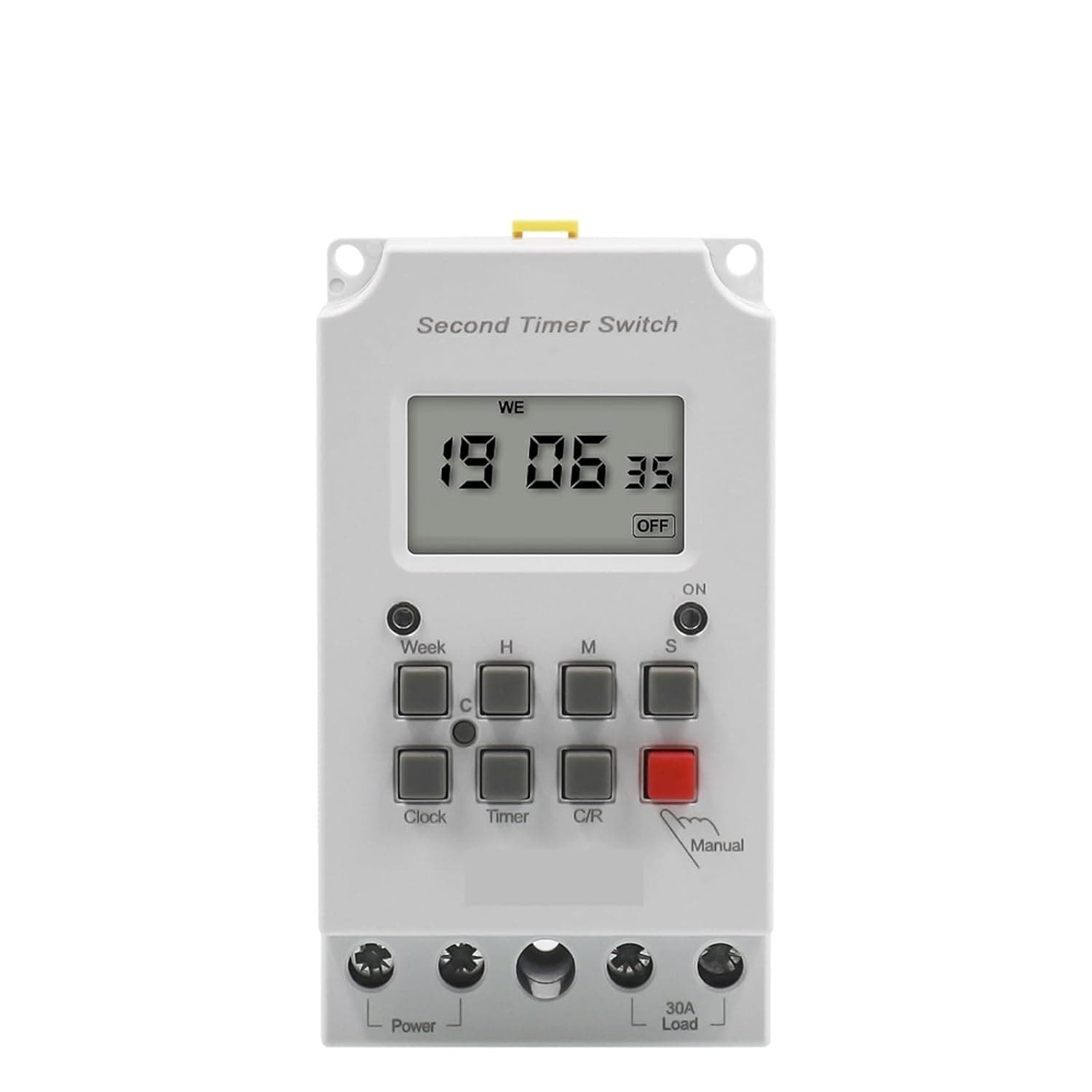 Daily Weekly Programmable Digital Time Switch 25A 30A 110V 220V AC Automatical Miniature Timer Control for Electronic Appliance 1Pcs(30A 12V)