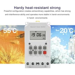 Daily Weekly Programmable Digital Time Switch 25A 30A 110V 220V AC Automatical Miniature Timer Control for Electronic Appliance 1Pcs(30A 12V)