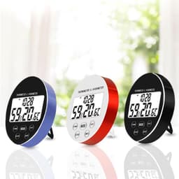 Timer Circular Temperature Humidity Meter with Indoor Digital Display
