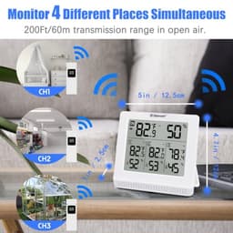 Indoor Temperature Humidity Meter for Household Use in Multiple Areas of Kitchen Living Room