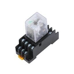Relay HH54P MY4NJ Plug-in PYF14A DC/AC 12v 24v 36v 48v 110v 220v 5A Silver Contact 14pins 4PDT rele Socket(Dc,24V)