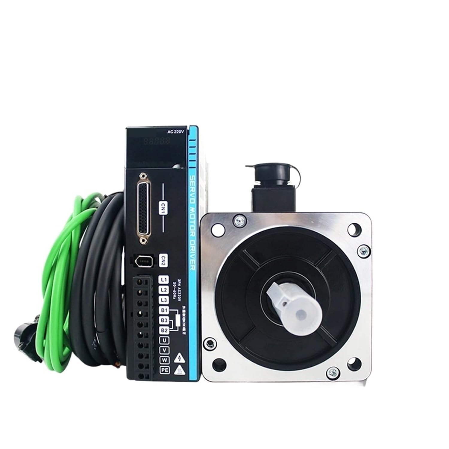1Pcs A5 220V 9.5A 1500RPM 2.3KW 15N.m Servo Motor AC Driver Kit AC Servo Motor Drivers Kit for Automated Machine(2.3KW Increment 17)