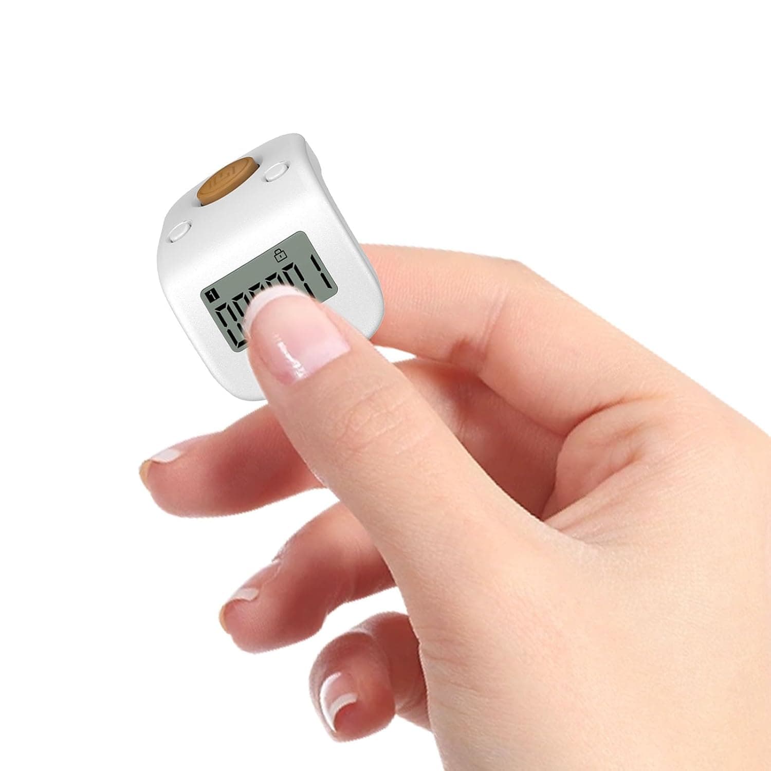Luxshiny Rechargeable Digital Finger Tally Counter, Silicone Hand Press