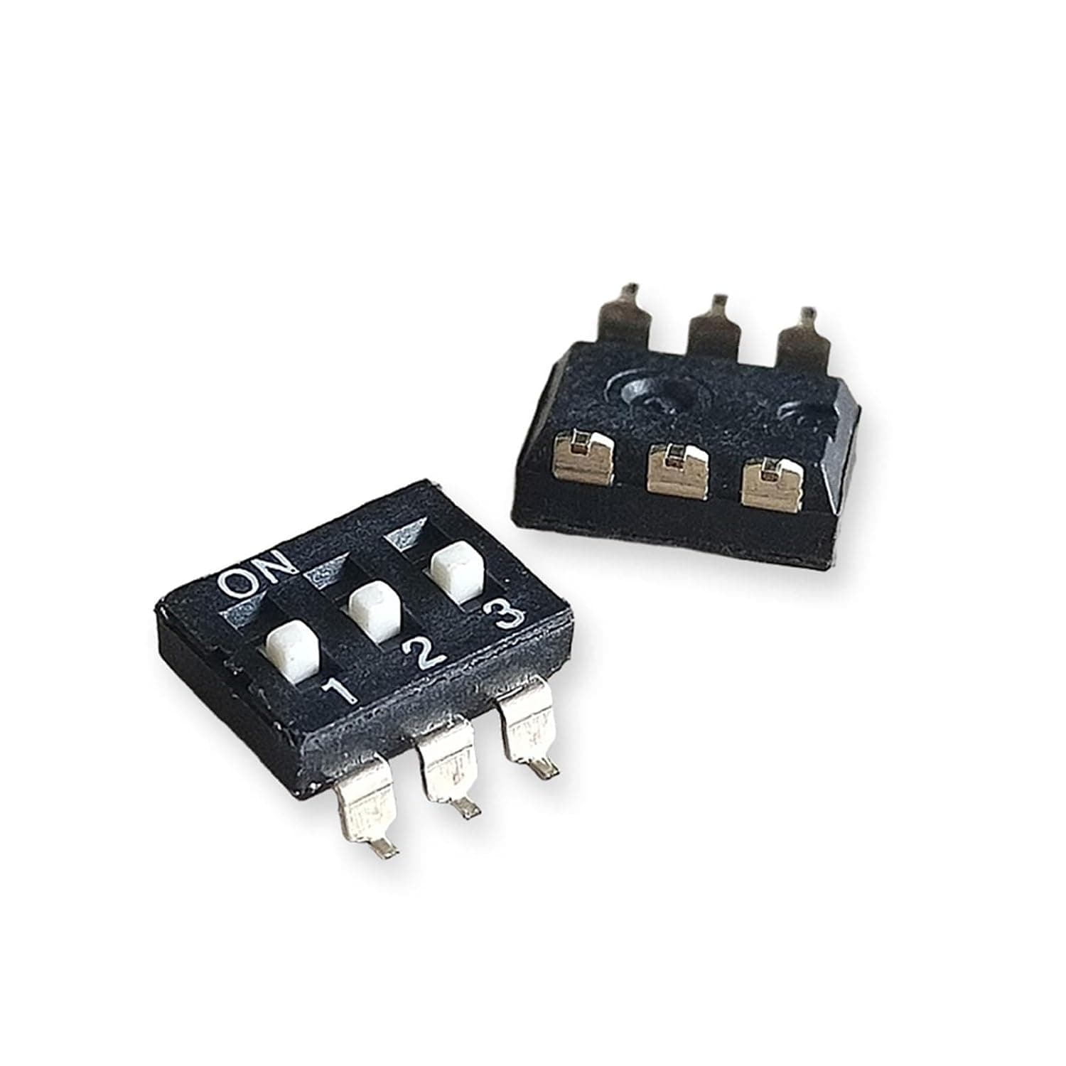 15PCS Black Toggle SMD DIP Switch Module Spacing 2.54MM 24V Patch Type 1 3 4 5 6 7 8 10 PIN Quick Dial The Code(K062c054-KM-03)