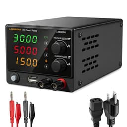 LODESTAR LKS305M Mini Variable DC Power Supply 0-30V 0-5A CV/CC Regulated Bench Power Source for Electronics Repair