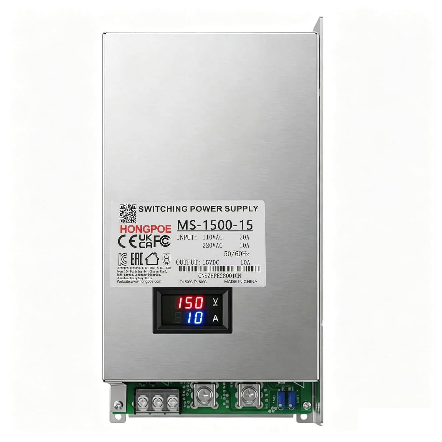 150V 10A 1500W Power Supply,48V Power Supply, 110V / 220V AC to 150V DC Converter Voltage Transformer for Motor Pump, CCTV, 3D Printer, Air
