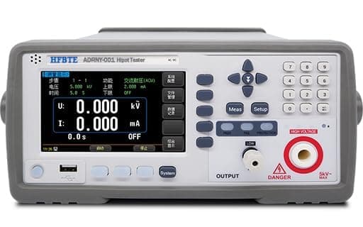 AC DC IR Hipot Tester Meter Touch Screen RS232 Handler Interface
