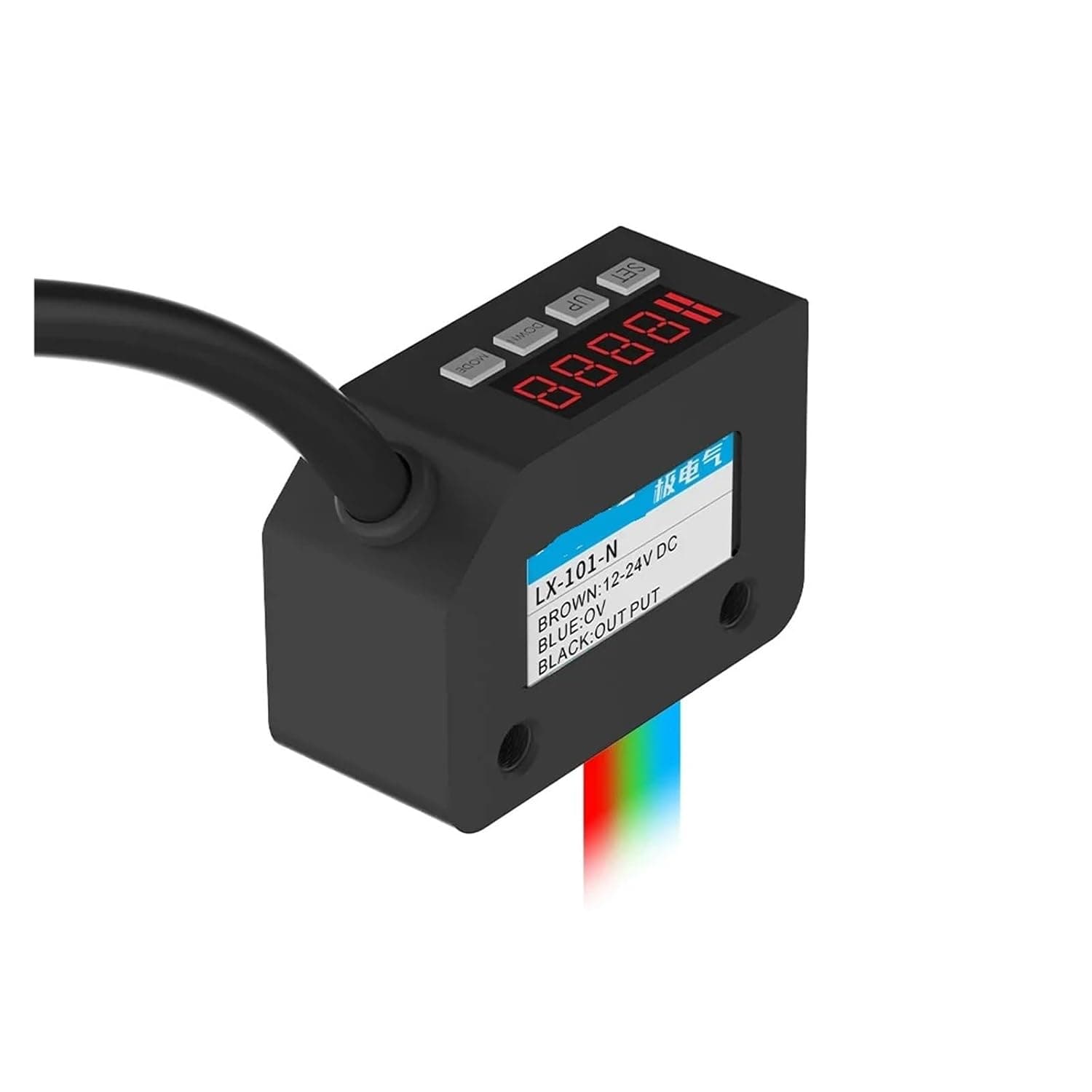 Color Sensor photoelectric Switch RGB Mark Recognition Deviation Correction 12-24V DC NPN PNP Differential Positioning