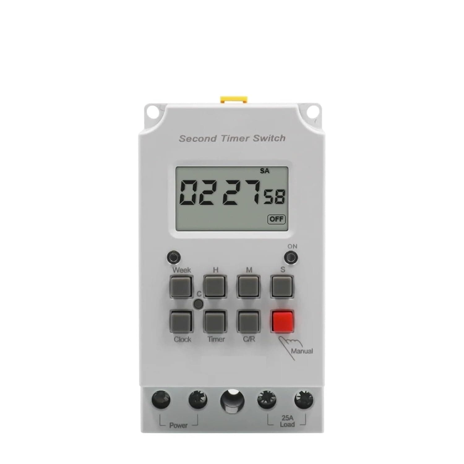 Daily Weekly Programmable Digital Time Switch 25A 30A 110V 220V AC Automatical Miniature Timer Control for Electronic Appliance 1Pcs(25A 12V)