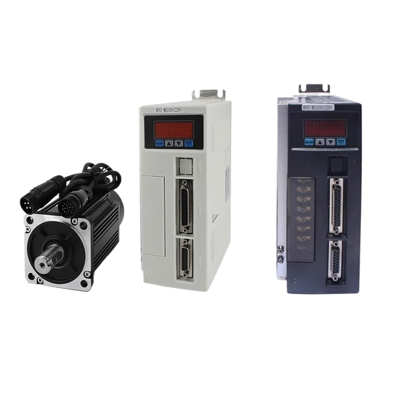 80st-M02430 220v 750w Ac Servo Motor 2.39n.M. 3000rpm 0.75kw Servomotor Single-Phase Drive Permanent Matched Driver(Only servo Motor)